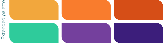 Secondary colour palette for the website